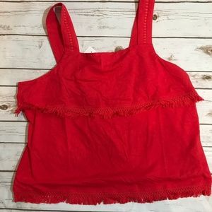 NWT J.Crew Factory Fringe Sleeveless Top